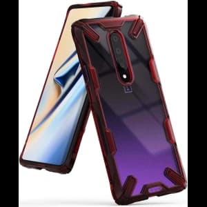 Case Ringke Fusion-X OnePlus 7 Pro Rubinrot