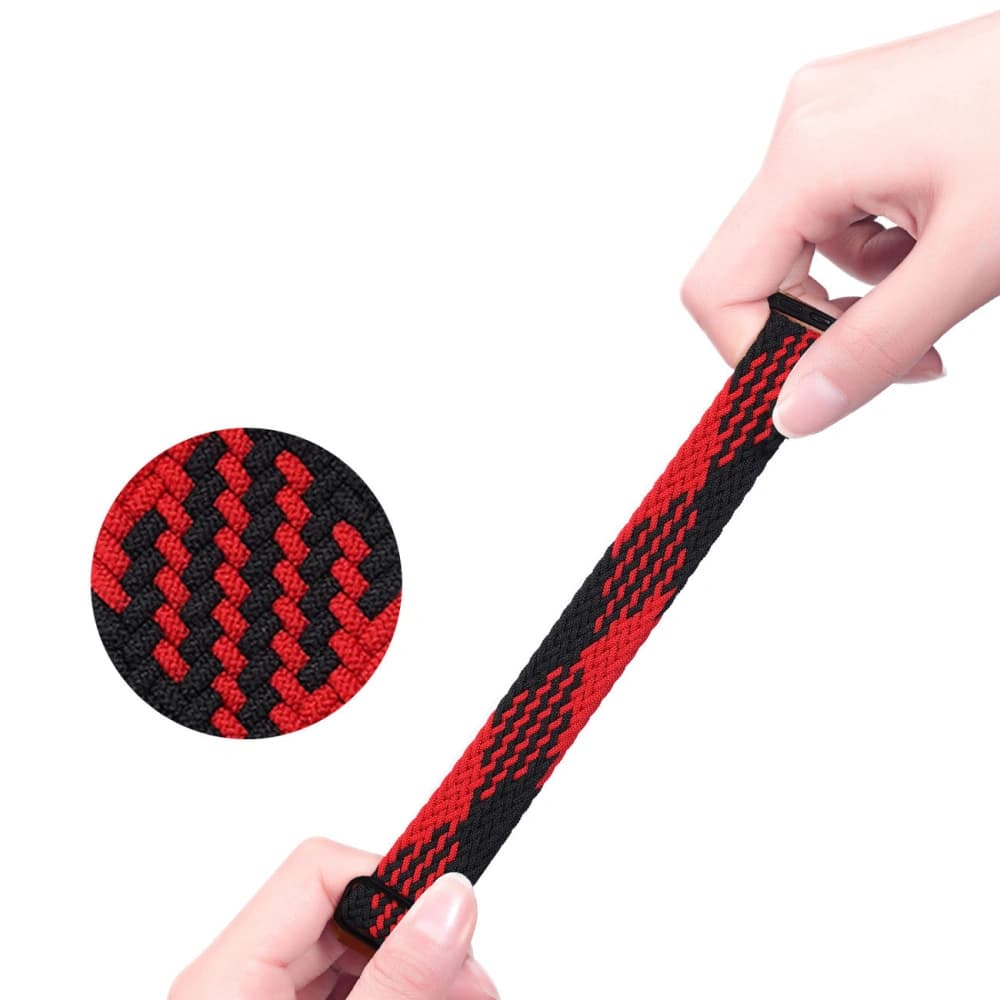 Dux Ducis Strap for Apple Watch 4/5/6/7/8/9/SE/10 40/41/42mm black-red (Mixture Version) - 8