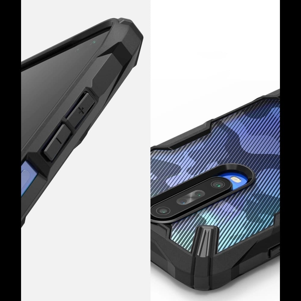 Etui Ringke Fusion-X Design Pocophone X2/Redmi K30 Camo (Moro) Black - 4