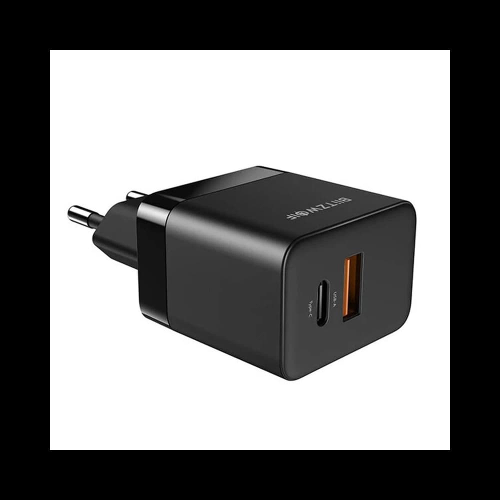 Blitzwolf BW-S21 Wall Charger GaN 35W, USB + USB-C (black) - 3