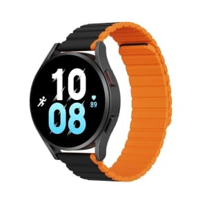 Dux Ducis Magnetarmband 22mm LD Version Galaxy Watch 3 45mm/S3/Huawei Watch Ultimate/GT3 SE 46mm schwarz/orange