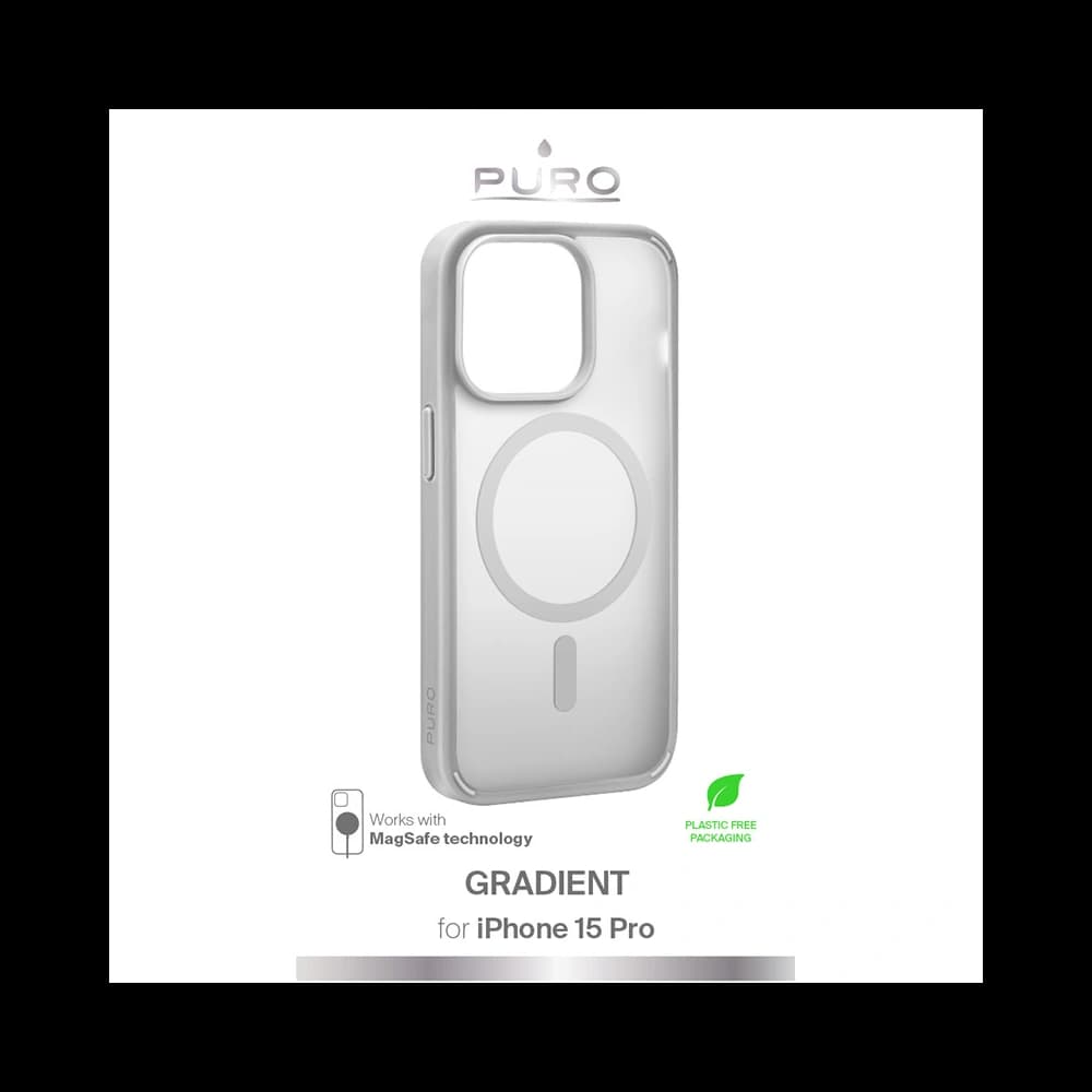 PURO GRADIENT MAG Apple iPhone 15 Pro MagSafe (Silver) - 3