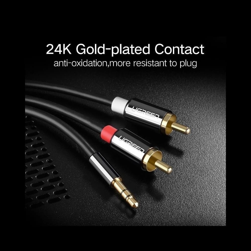 Cablul 3,5mm Jack la 2RCA (Cinch) UGREEN 1m - 4