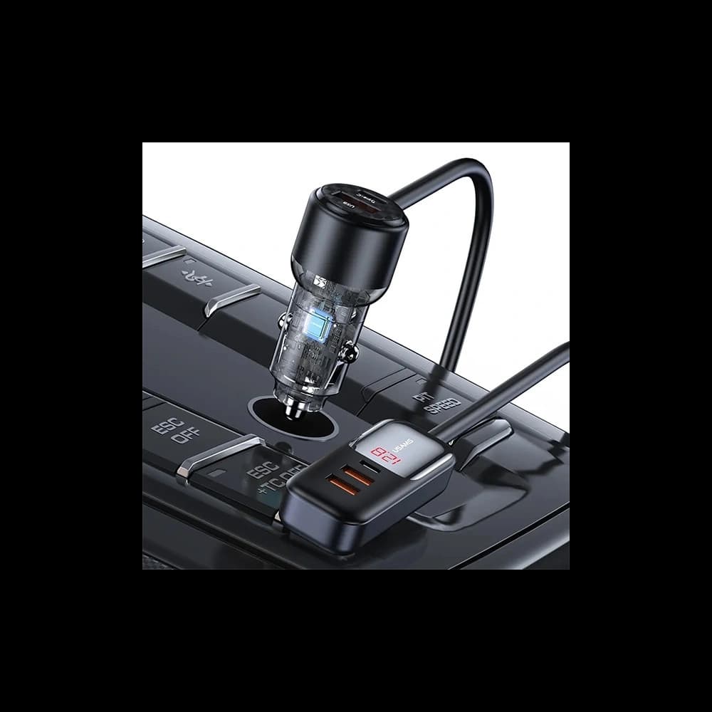 USAMS C40 3xUSB-A,2 xUSB-C car charger 165W PD+QC Fast Charge black - 4