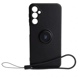 Etui Bizon Case Silicone Ring Sq do Samsung Galaxy A24 czarne