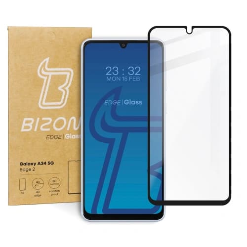 Bizon Glass Edge 2 Samsung Galaxy A34 5G schwarz