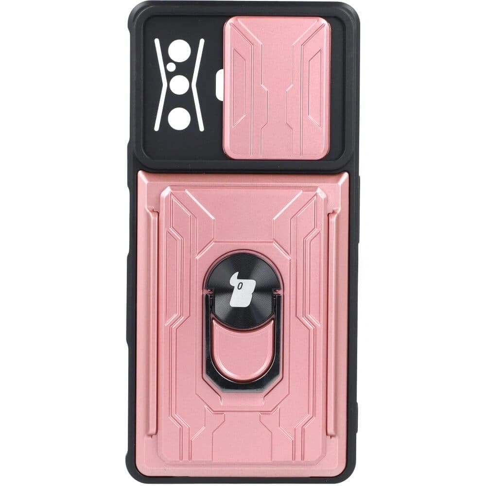 Bizon Case Camshield Card Slot Ring Xiaomi Poco F4 GT light pink - 1