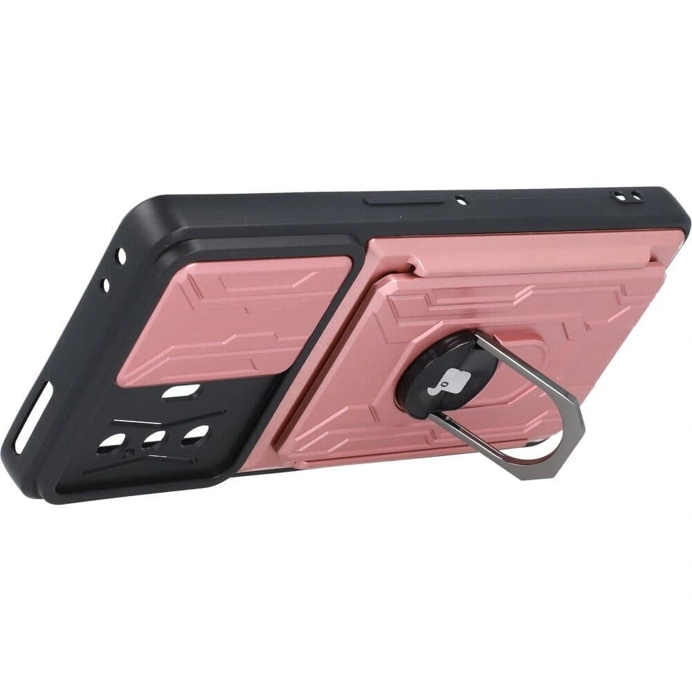Bizon Case Camshield Card Slot Ring Xiaomi Poco F4 GT light pink - 3