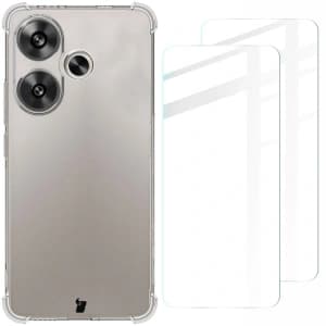 Bizon Case Clear Pack case + 2x screen glass Xiaomi Poco F6 clear