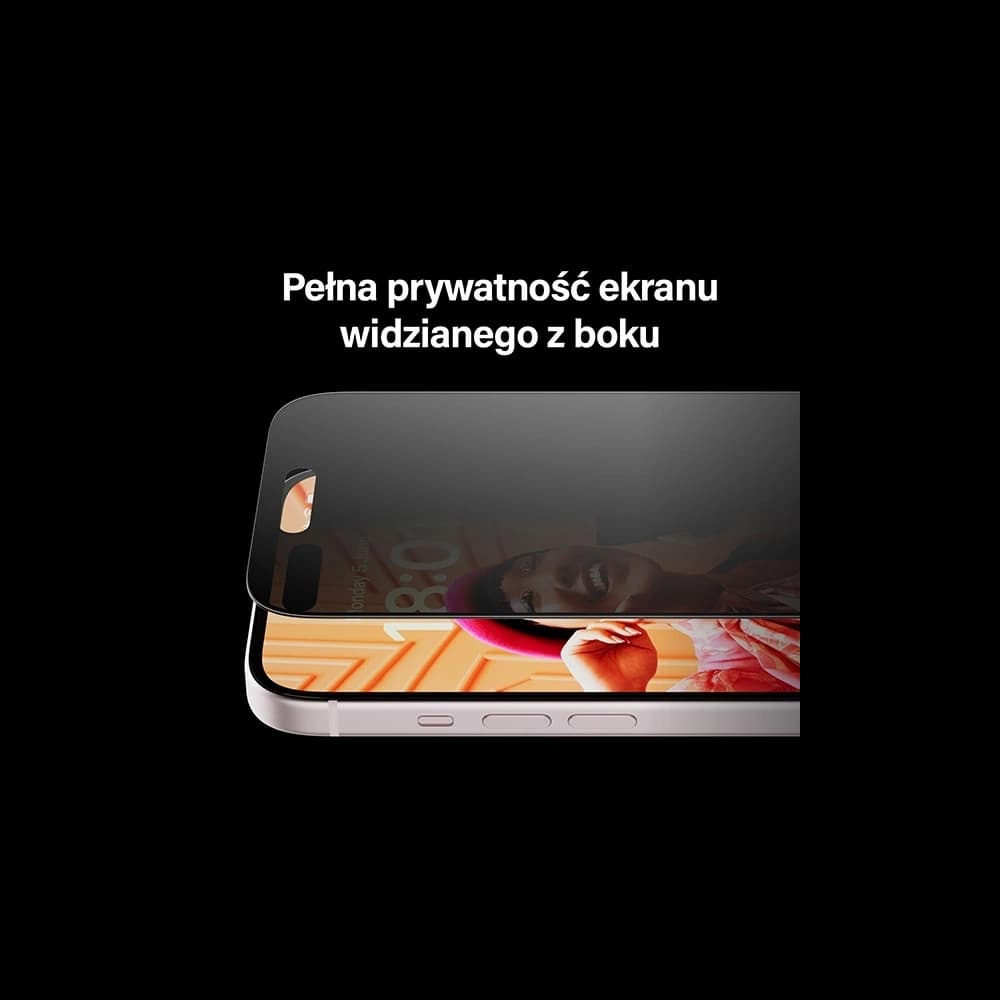 Szkło hartowane prywatyzujące PanzerGlass Ultra-Wide Fit do Apple iPhone 15 Pro Privacy Screen Protection Easy Aligner - 4