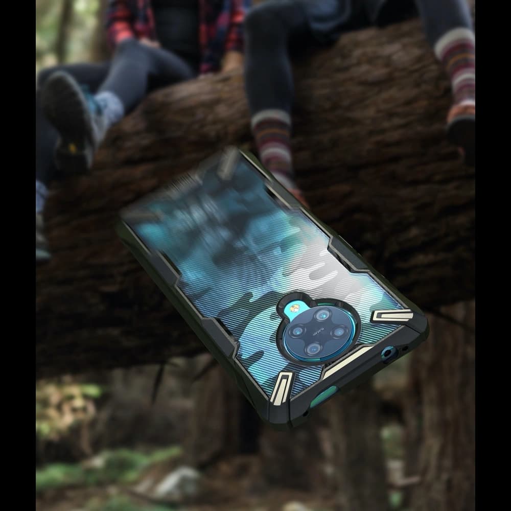 Etui Ringke Fusion-X Pocophone F2 Pro/Redmi K30 Pro Camo (Moro) Black - 6