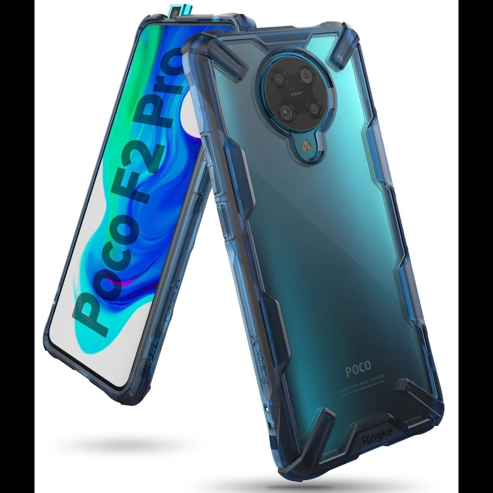 Etui Ringke Fusion-X Pocophone F2 Pro/Redmi K30 Pro Space Blue - 1