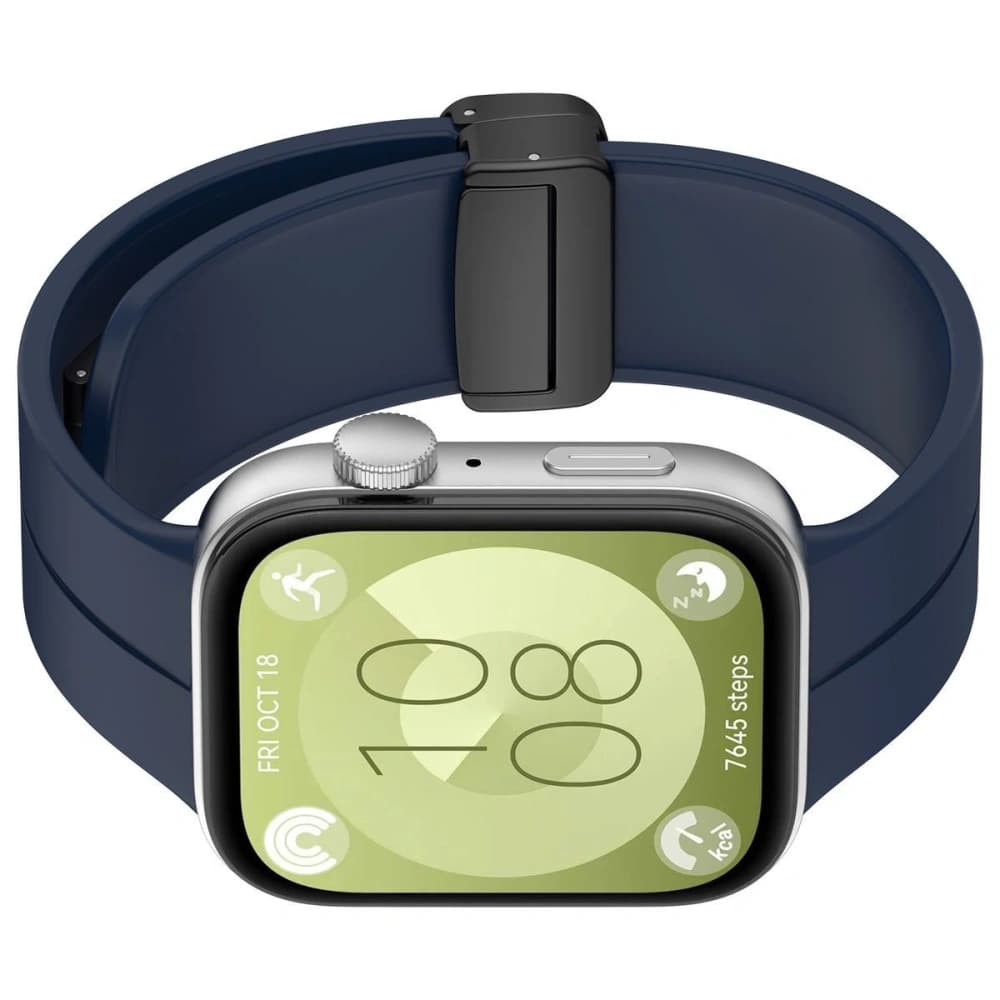 Bizon Armbanduhr Silikon L Huawei Watch Fit 4 Pro / Fit 4 / Fit 3 marineblau - 5