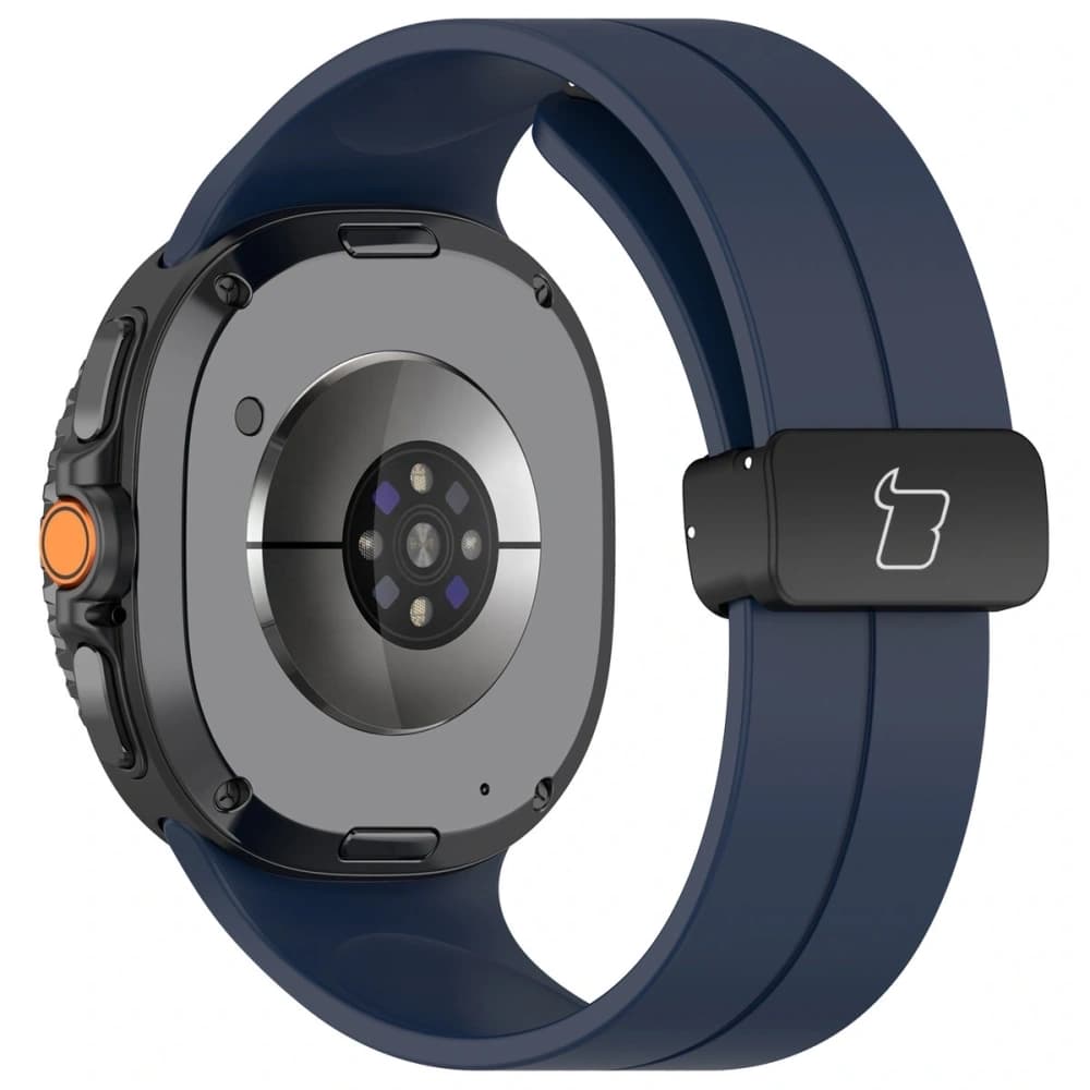 Silikonowy pasek Bizon Strap Watch Silicone L do Samsung Galaxy Watch 8 40mm / 44mm / 8 Classic 46mm granatowy - 3