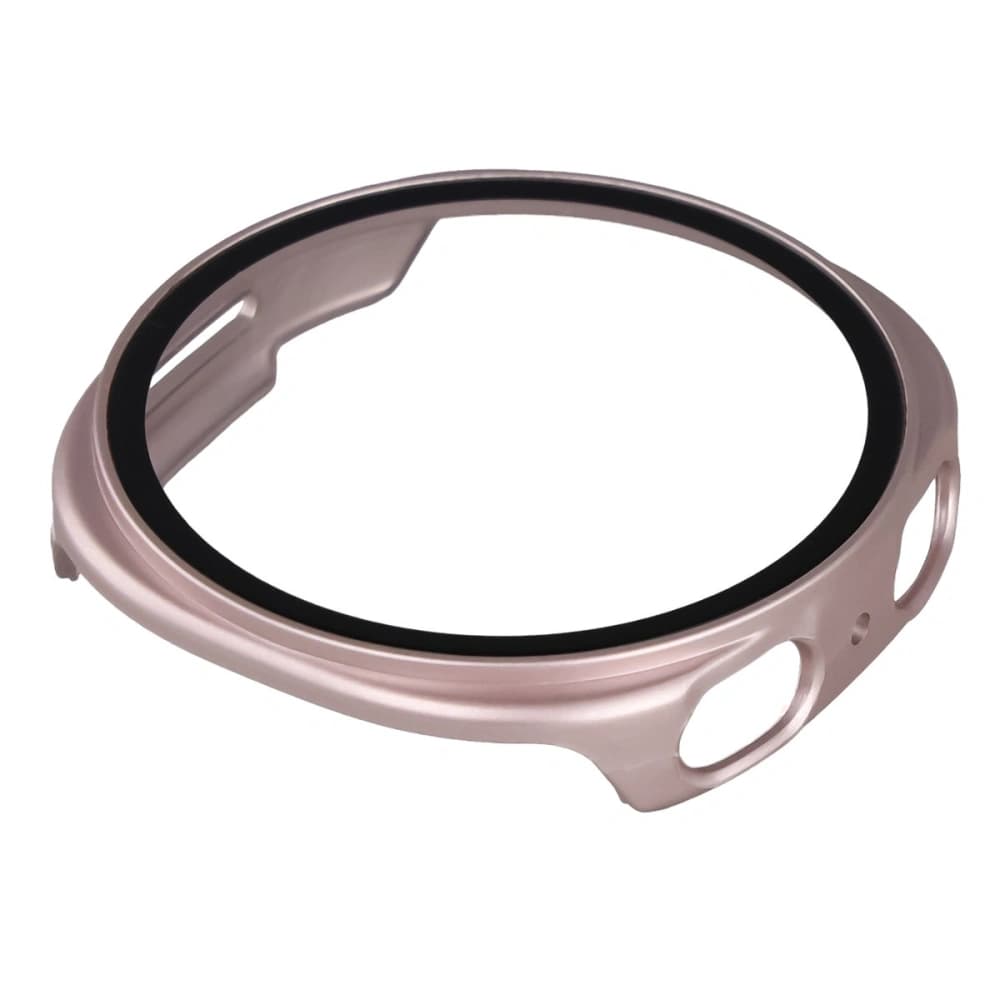 Etui ze szkłem do zegarka Bizon Case+Glass Watch do Samsung Galaxy Watch 8 44mm satynowe różowe - 5