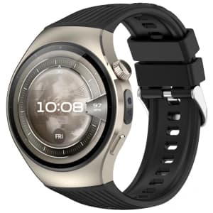 Bizon Armbanduhr Silikon T Huawei Watch 5 46mm schwarz