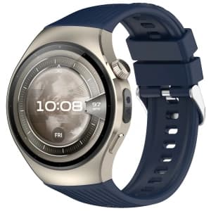 Bizon Armband Uhr Silikon T Huawei Uhr 5 46mm navy blau