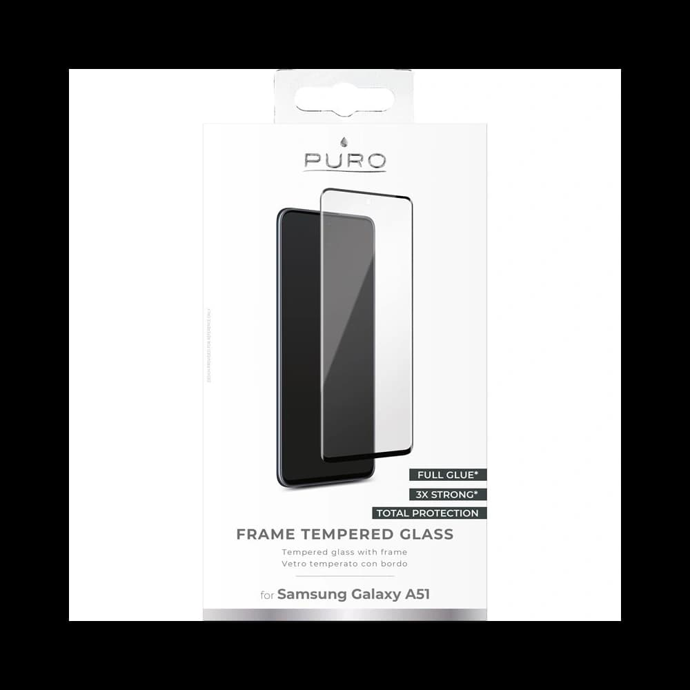 PURO Frame Tempered Glass Samsung Galaxy A51 (black) - 2