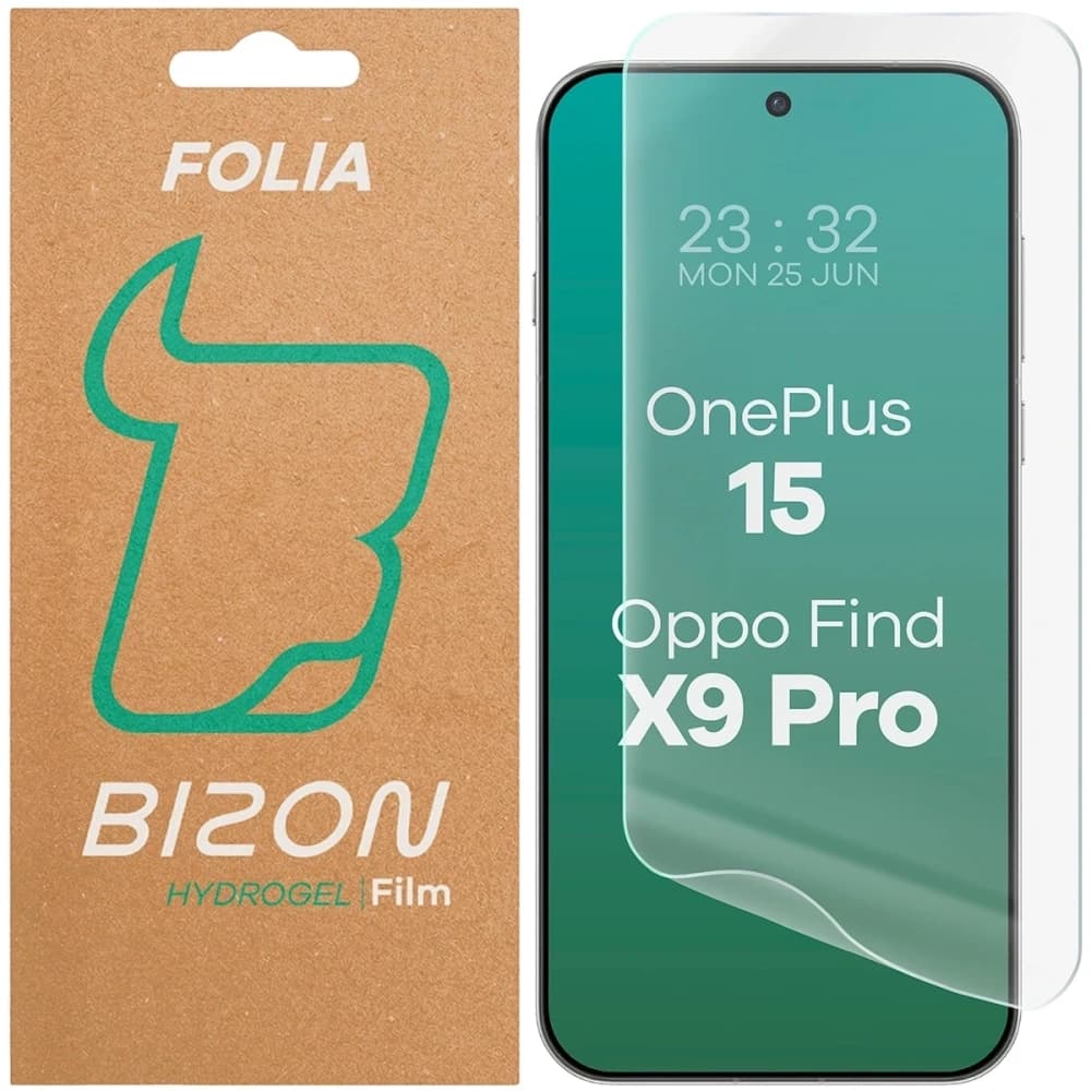 Folia hydrożelowa na ekran Bizon Glass Hydrogel Front do Oppo Find X9 Pro / OnePlus 15 - 1