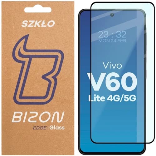 Bizon Glass Edge 2 Vivo V60 Lite 5G schwarzer Rahmen