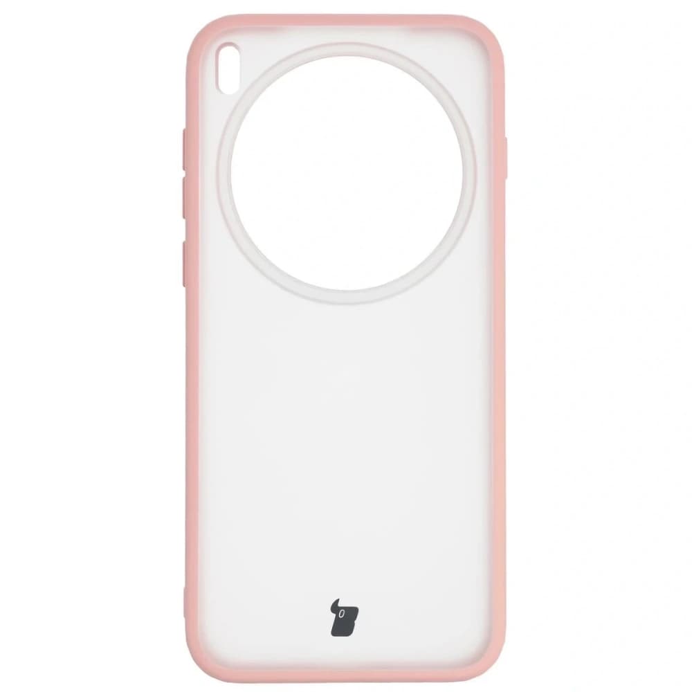 Etui Bizon Case Angelo do Vivo X300 Pro półprzezroczyste z jasnoróżową ramką - 2