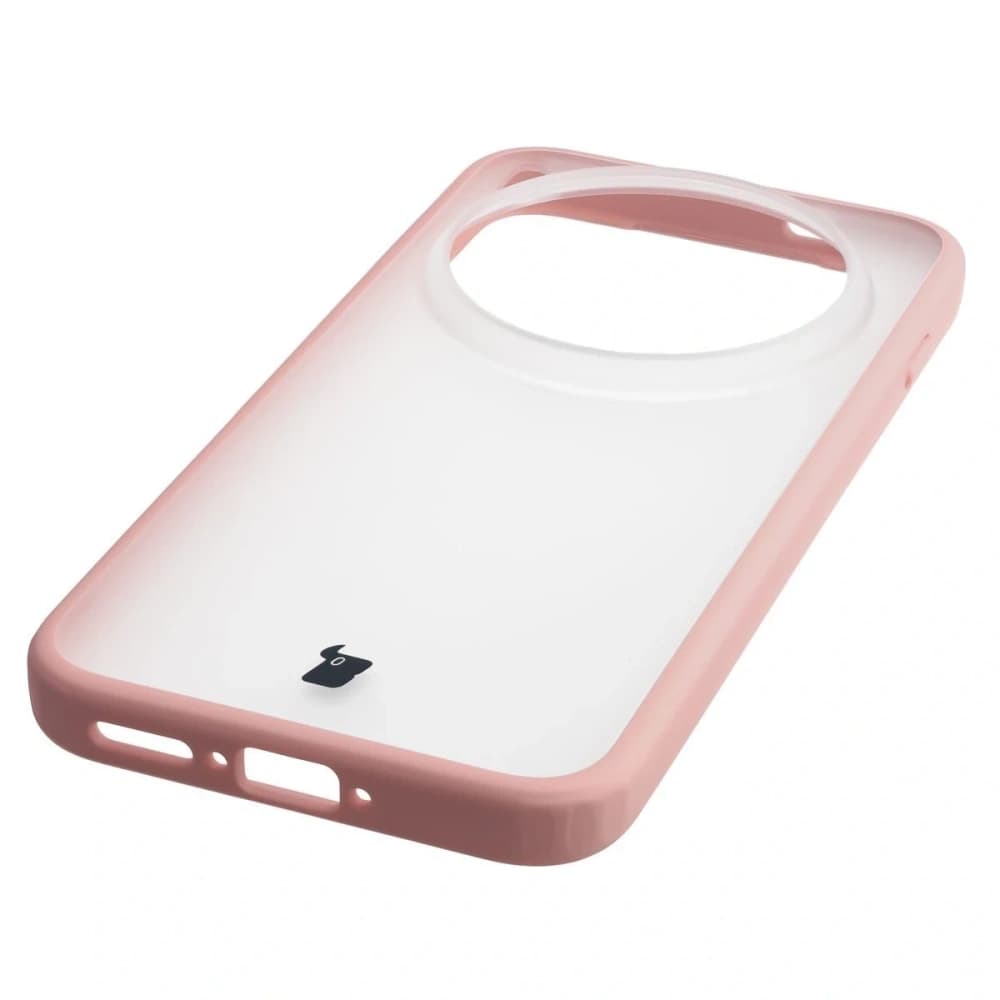 Etui Bizon Case Angelo do Vivo X300 Pro półprzezroczyste z jasnoróżową ramką - 5