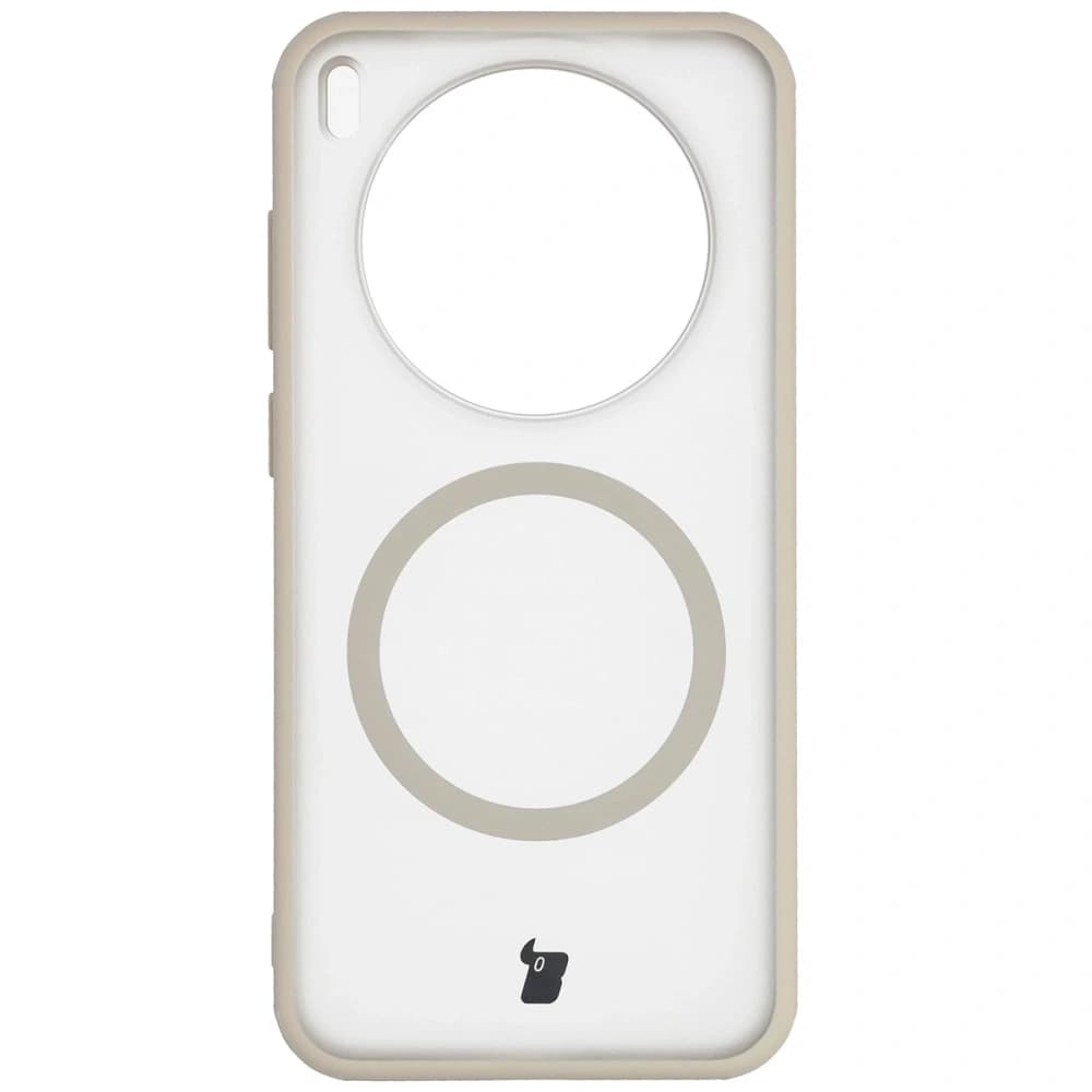 Etui z pierścieniem magnetycznym Bizon Case MatteO do Vivo X300 przydymione-beżowe - 1