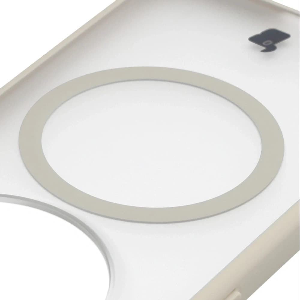 Etui z pierścieniem magnetycznym Bizon Case MatteO do Vivo X300 przydymione-beżowe - 3