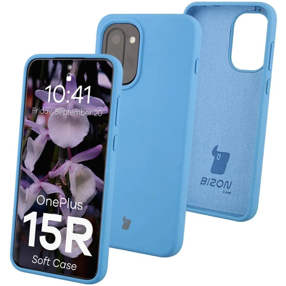 Silikonowe etui Bizon Soft Case do OnePlus 15R niebieskie - 1