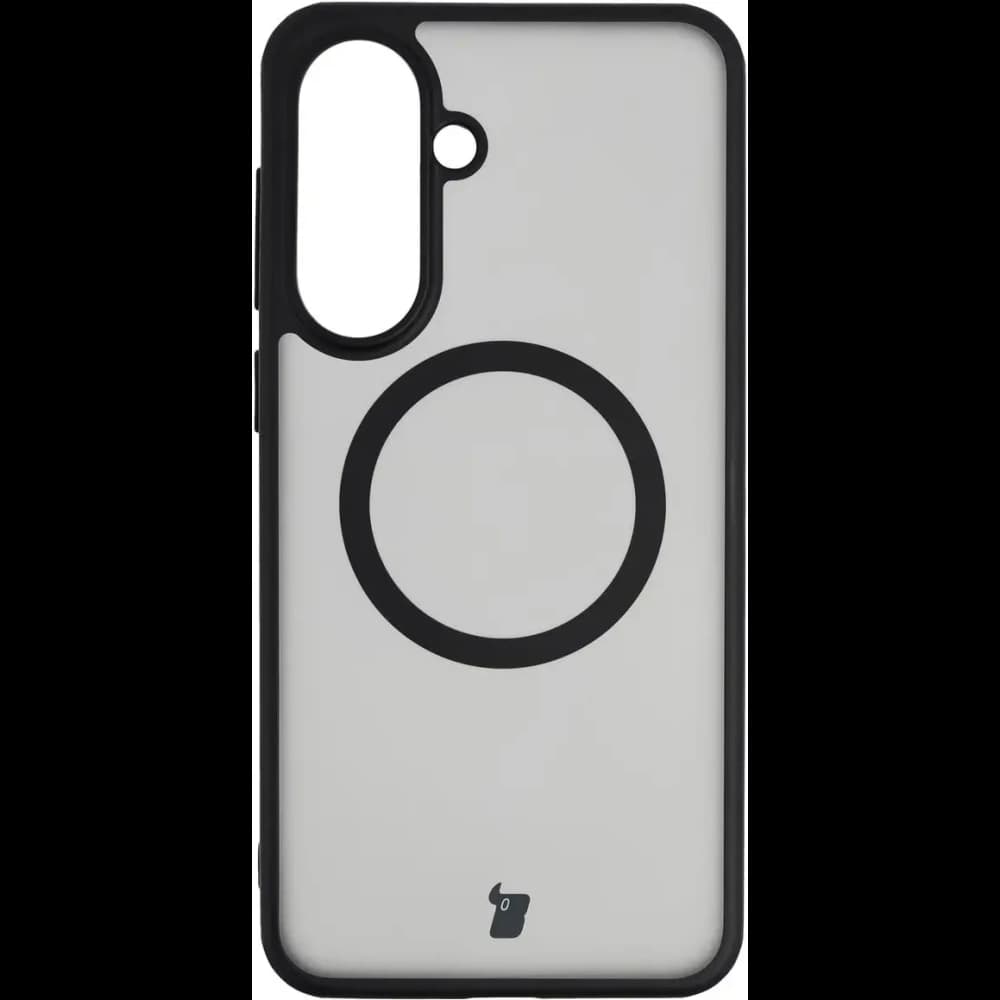 Etui z pierścieniem magnetycznym + szkło hartowane Bizon MatteO Pack do Samsung Galaxy A37 5G / A36 5G przydymione-czarne - 2