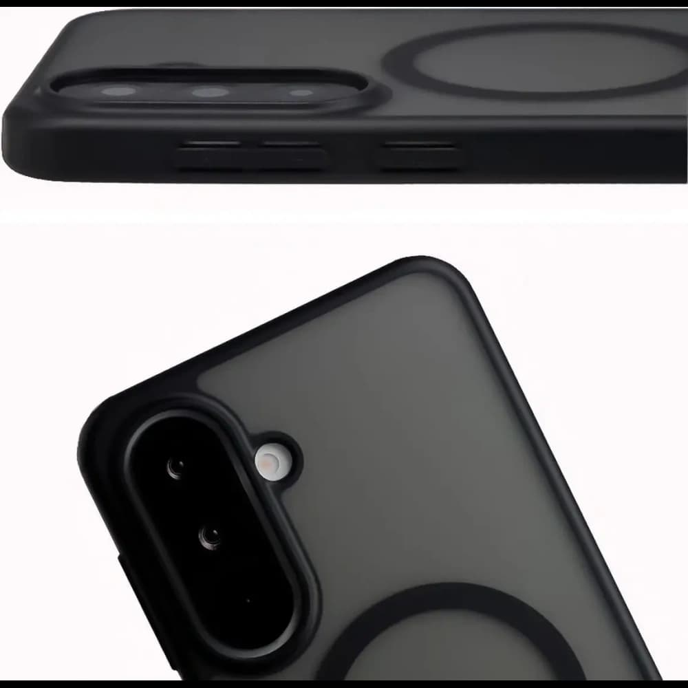 Etui z pierścieniem magnetycznym + szkło hartowane Bizon MatteO Pack do Samsung Galaxy A37 5G / A36 5G przydymione-czarne - 5