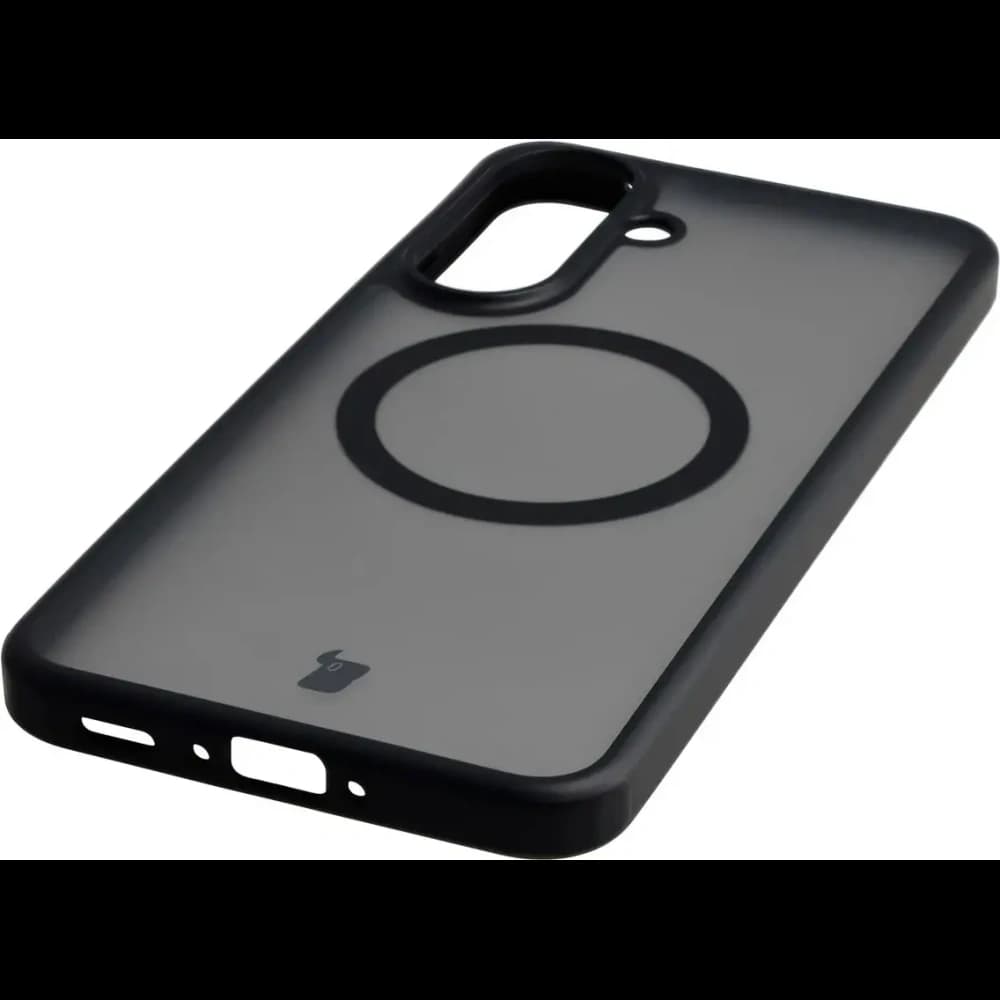 Etui z pierścieniem magnetycznym + szkło hartowane Bizon MatteO Pack do Samsung Galaxy A37 5G / A36 5G przydymione-czarne - 7