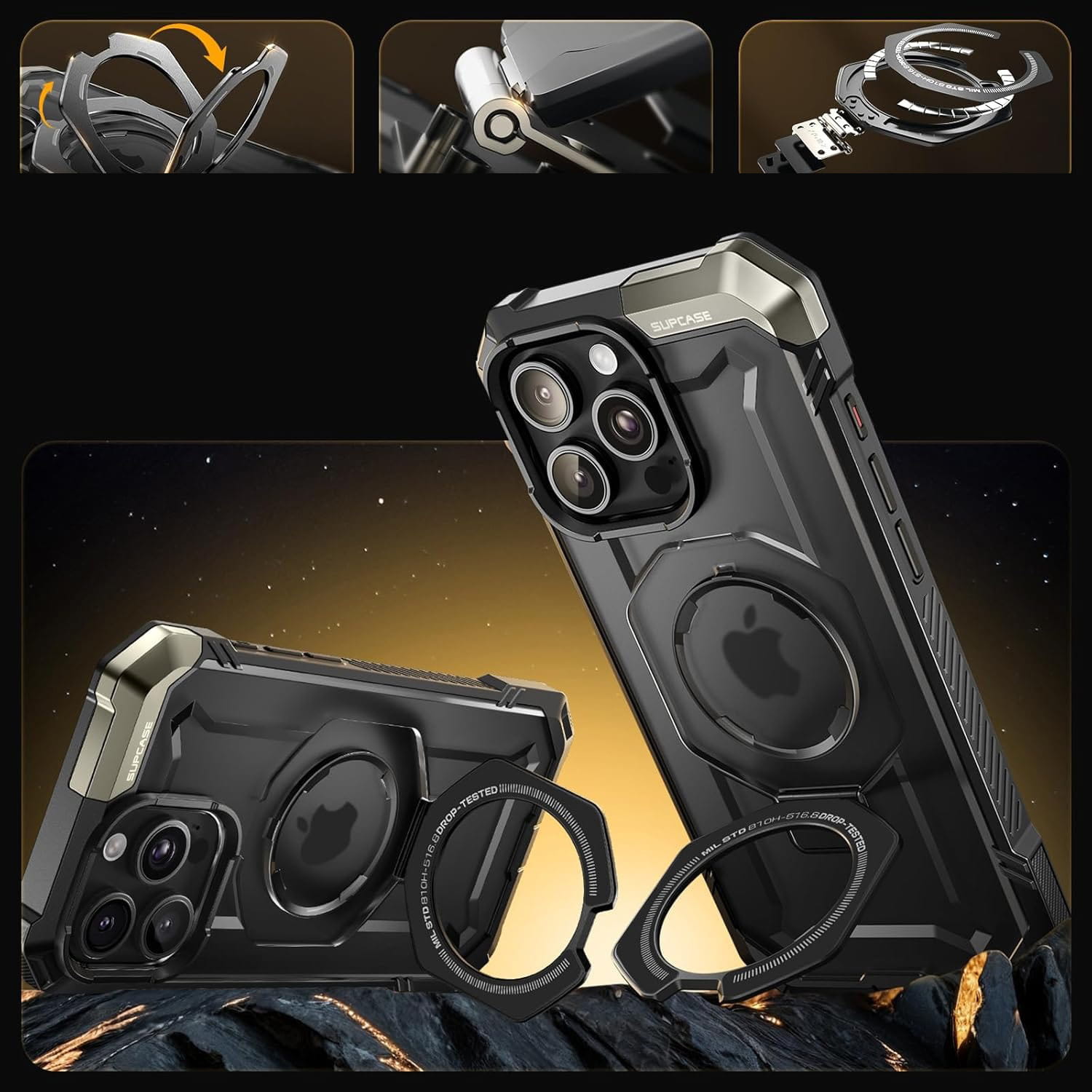 Husă Supcase Unicorn Beetle Grip Mag MagSafe Apple iPhone 16 Pro Max Black