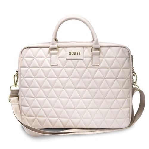 Guess Torba GUCB15QLPK 15andquot; różowa/pink Quilted