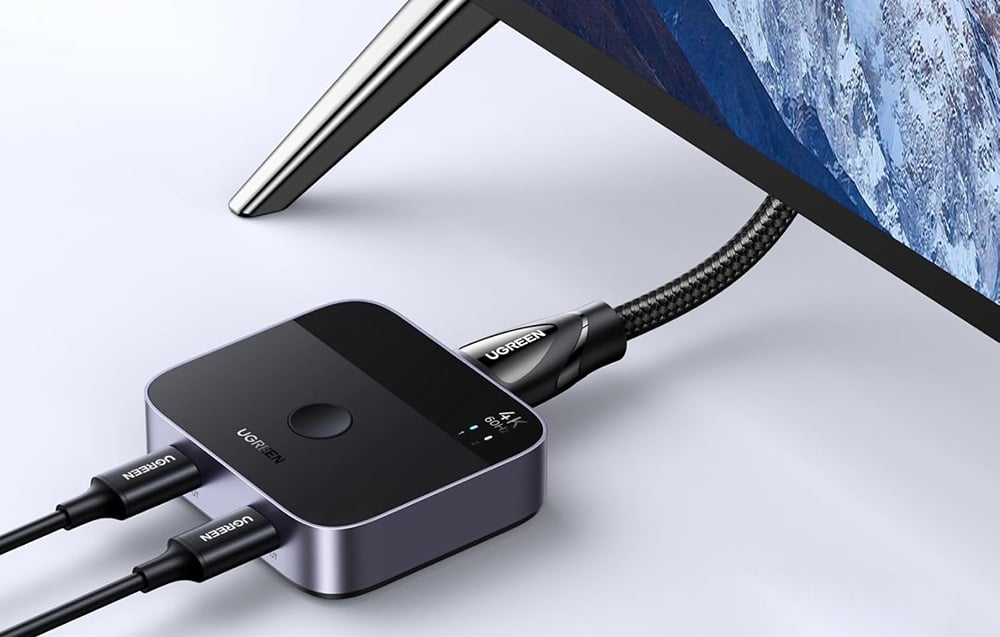 przełącznik hdmi ugreen z przyciskiem