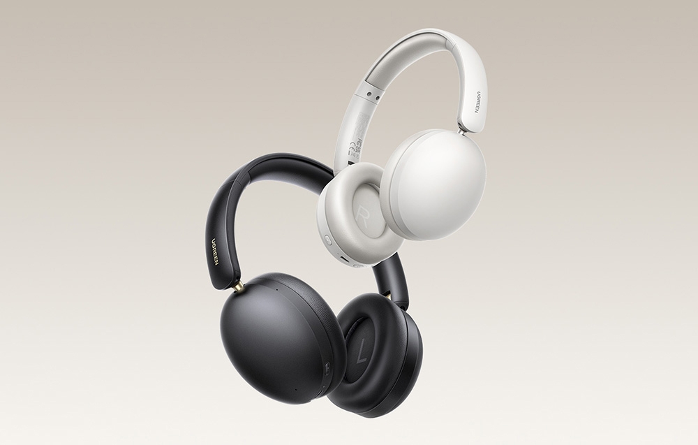 dwie pary słuchawek Ugreen Studio Max2 w czarnym i białym kolorze