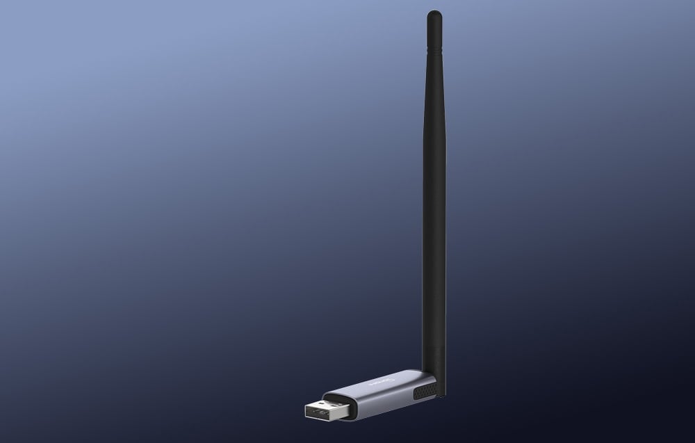 Bramka ZigBee na granatowym tle.