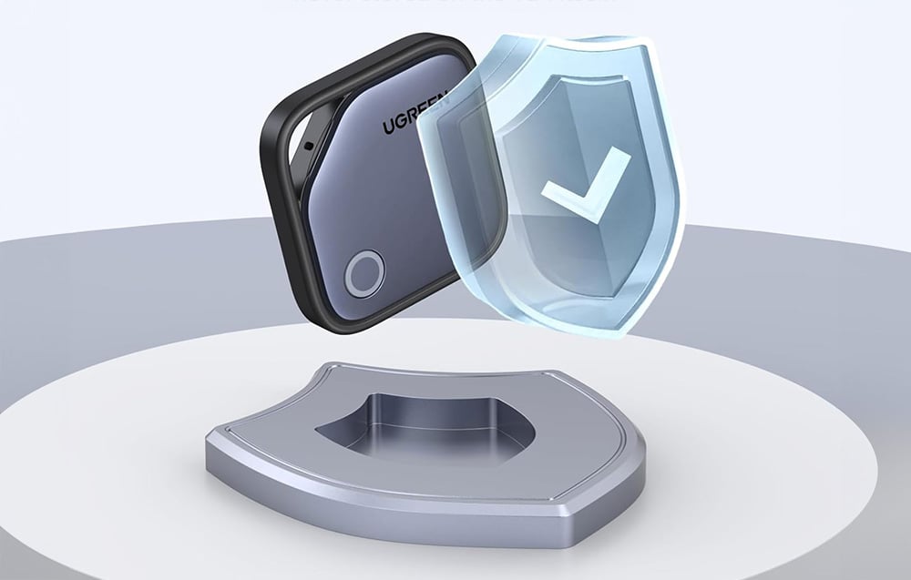 Lokalizator Ugreen nad srebrną tarczą