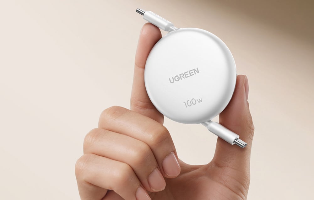 biały zwijany kabel Ugreen