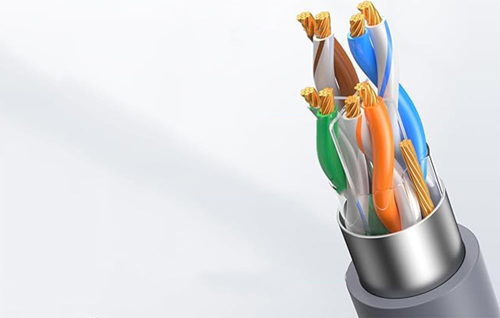 budowa kabla Ugreen na białym tle