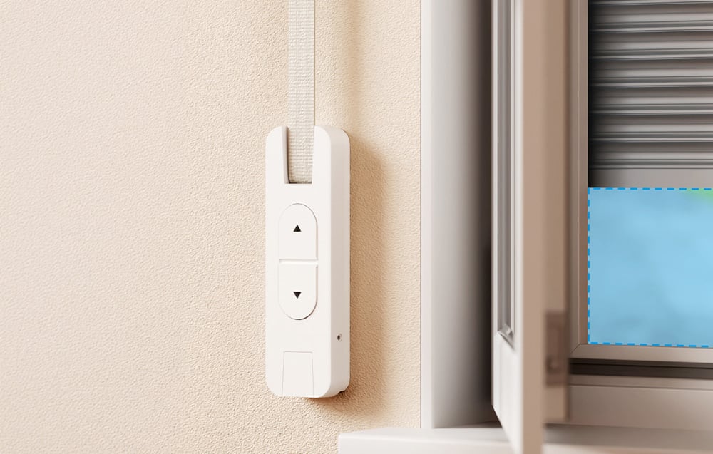 Intelligent roller shade motor mounted on a light wall