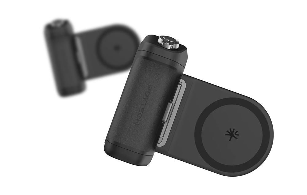 Two photography smart grips on a white background