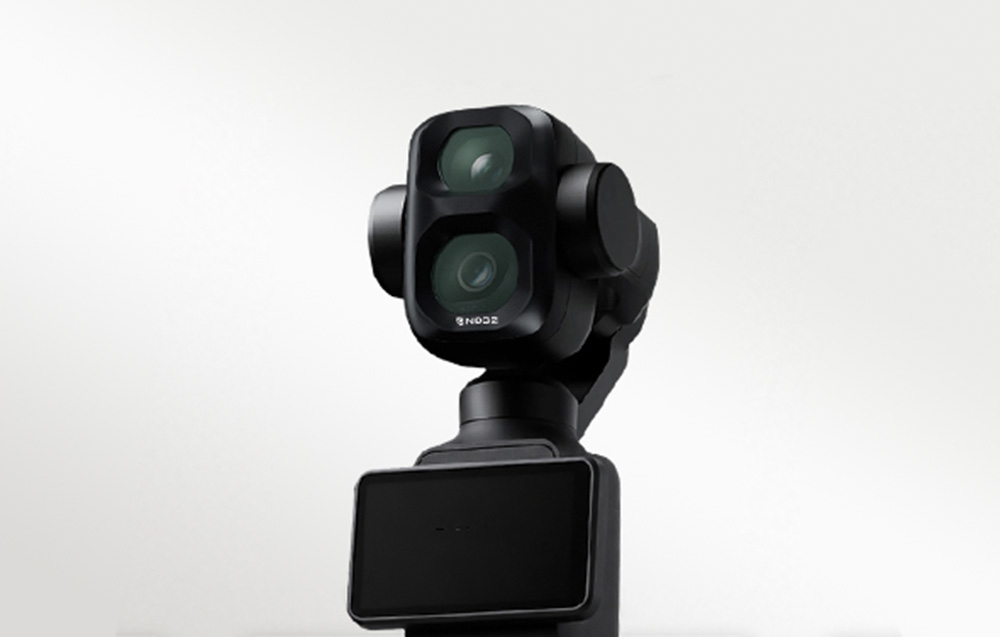 Zbliżenie na kamerę DJI z zamontowanym filtrem Freewell