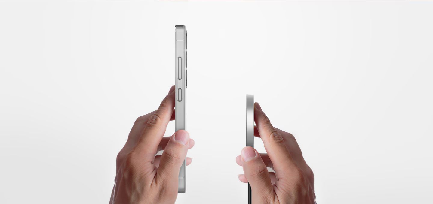 Charger with phone held in hands