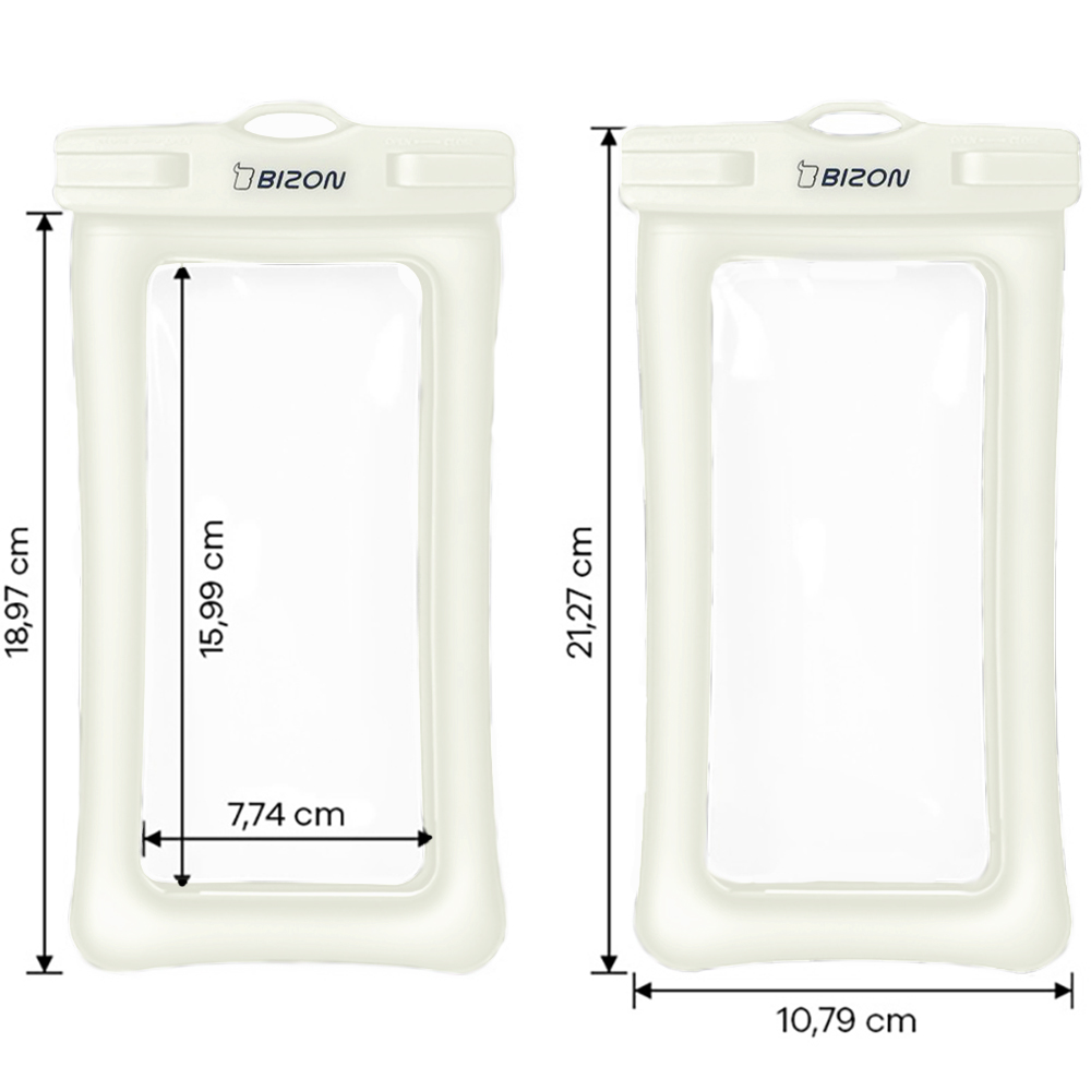 Abmessungen der wasserdichten Hülle Bizon Case Hydrofloat
