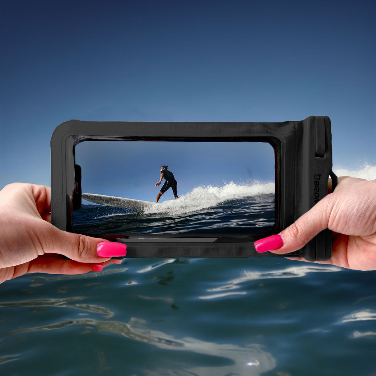 Transparenz und Klarheit des auf dem Bildschirm im Etui Bizon Case Hydrowrap angezeigten Bildes