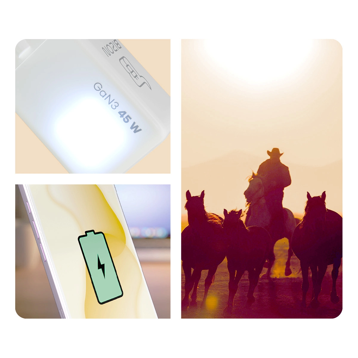 GaN3 w ładowarce Bizon Charger 45 W