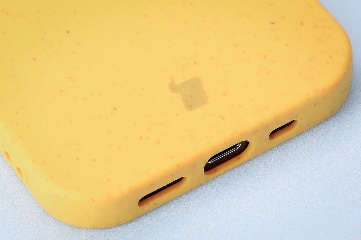 Close-up of precise cutouts in Bizon Bio-Case
