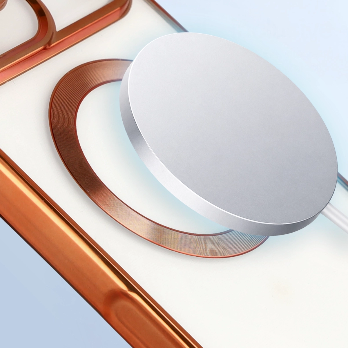 Close-up of the MagSafe ring in the Bizon Case GuardO for Apple iPhone 17 Pro