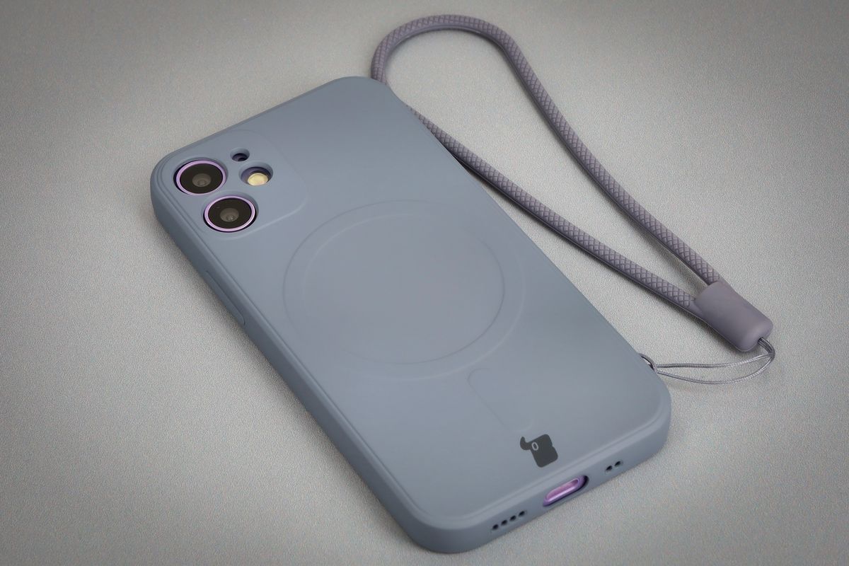 Etui Bizon Case Silicone Magnetic Sq cu șnur